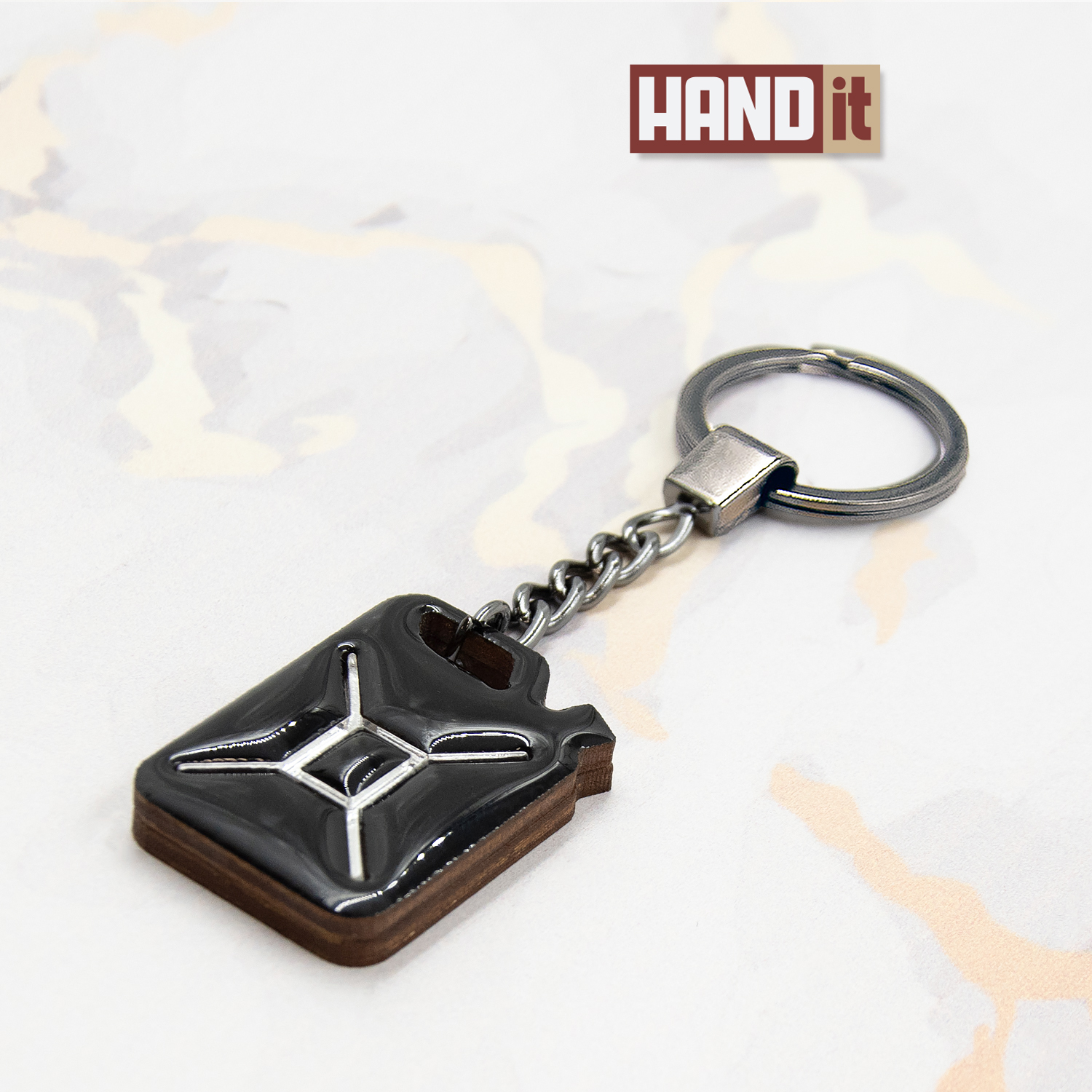 Брелок Канистра (черный с серебром)