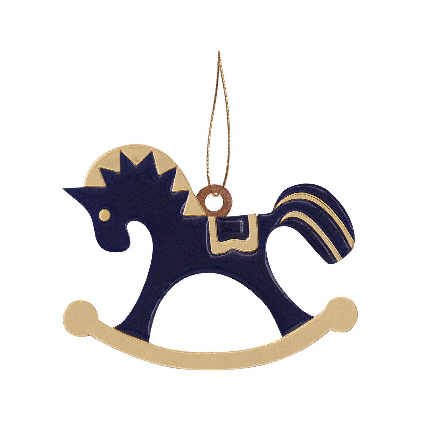 Ёлочная игрушка Лошадка (синий)