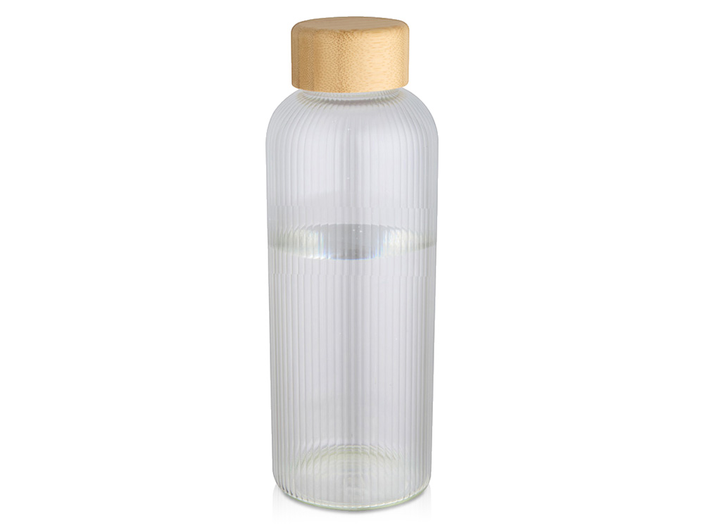 Стеклянная бутылка с бамбуковой крышкой Mirage