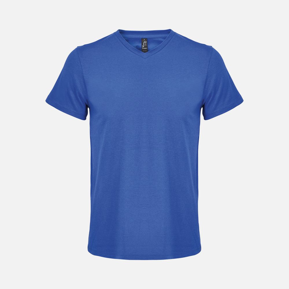 Футболка унисекс Regent с V-образным вырезом, ярко-синяя (royal)