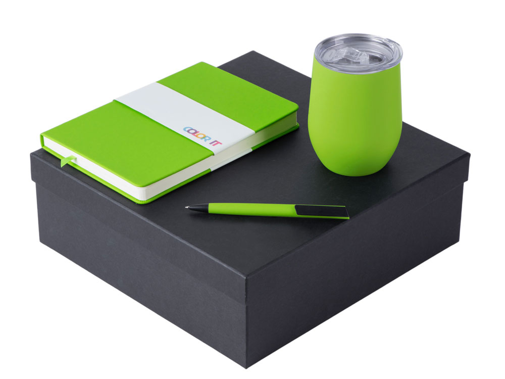 Подарочный набор Color it с блокнотом, пластиковой ручкой и термокружкой