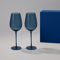 Подарочный набор 2 бокала для вина Toscana в синей коробке