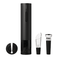 Набор для вина с электрическим штопором Sacramento, черный