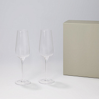 Подарочный набор 2 бокала для шампанского Blanche в серой коробке