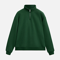 Толстовка на молнии унисекс Флоу (Flow), зеленая