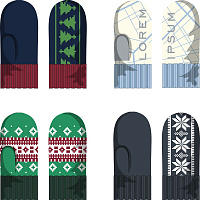 Варежки Joyful на заказ, акрил