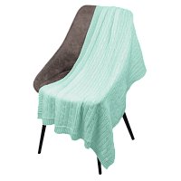 Плед Фадо (Fado) вязаный, аква (без подарочной коробки)