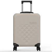 Чемодан складной Rollink Vega 360 55x40x20 см, 4 колеса, серо-бежевый