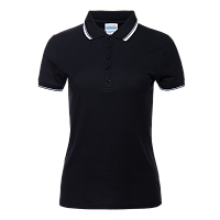 Рубашка поло женская STAN с окантовкой хлопок/полиэстер 185, 04BK