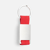 Брелок Inlet с тканевой вставкой, красный