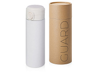 Вакуумная термокружка c кнопкой Guard, soft-touch, 400 мл, тубус