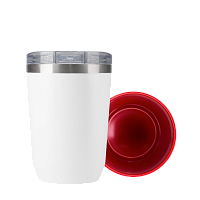Термокружка вакуумная с керамическим покрытием Arctic, белый/красный