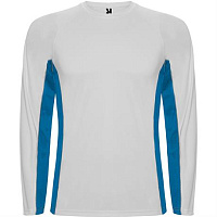 Спортивная футболка SHANGHAI L/S мужская, БЕЛЫЙ/КОРОЛЕВСКИЙ СИНИЙ