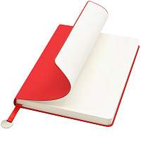 Блокнот A5 Officer в мягком переплёте с металлической биркой, красный