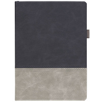 Ежедневник Horizon, недатированный, серый с черным