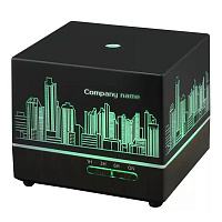 Светодиодный увлажнитель Wisdom с подсветкой гравировки, черный