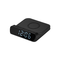 Зарядная станция с часами 15W Rigel, черная