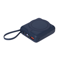 Внешний аккумулятор с подсветкой Ritter PD 10000mAh с функцией беспроводной зарядки 15W, синий